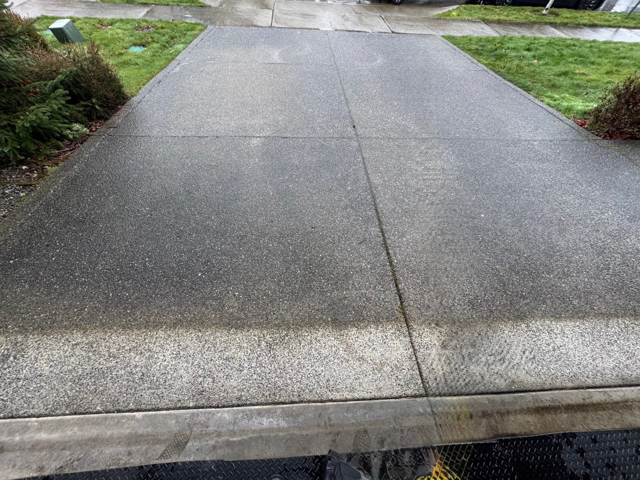 Driveway pressure wash — before