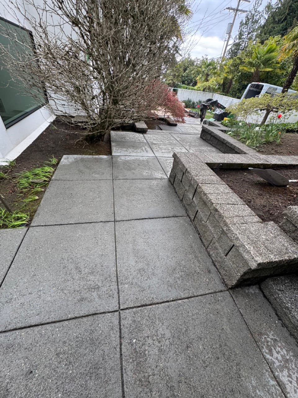 Concrete walkway cleaning in Pierce County WA — after