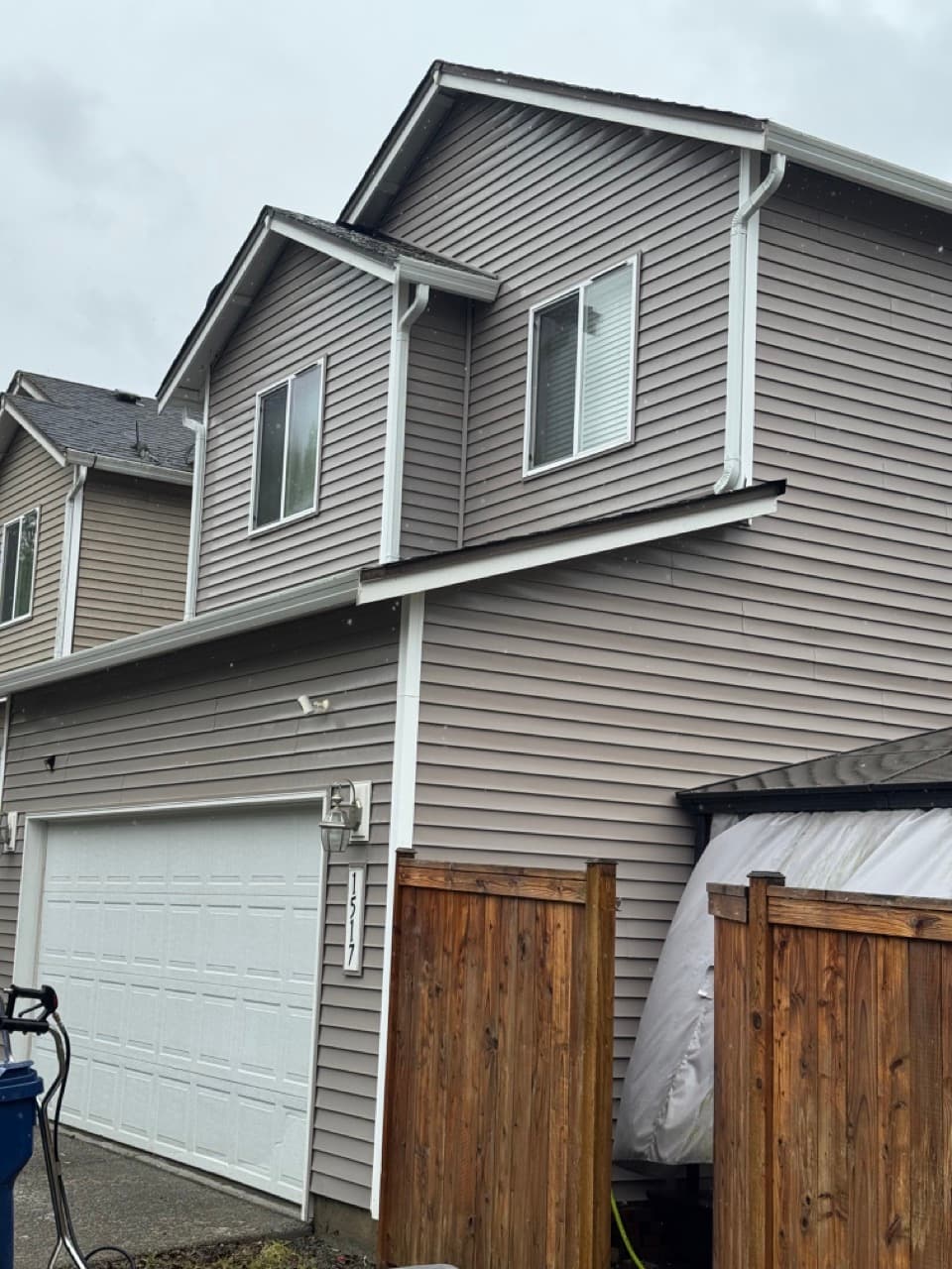 House exterior and roof soft wash in King County WA — after