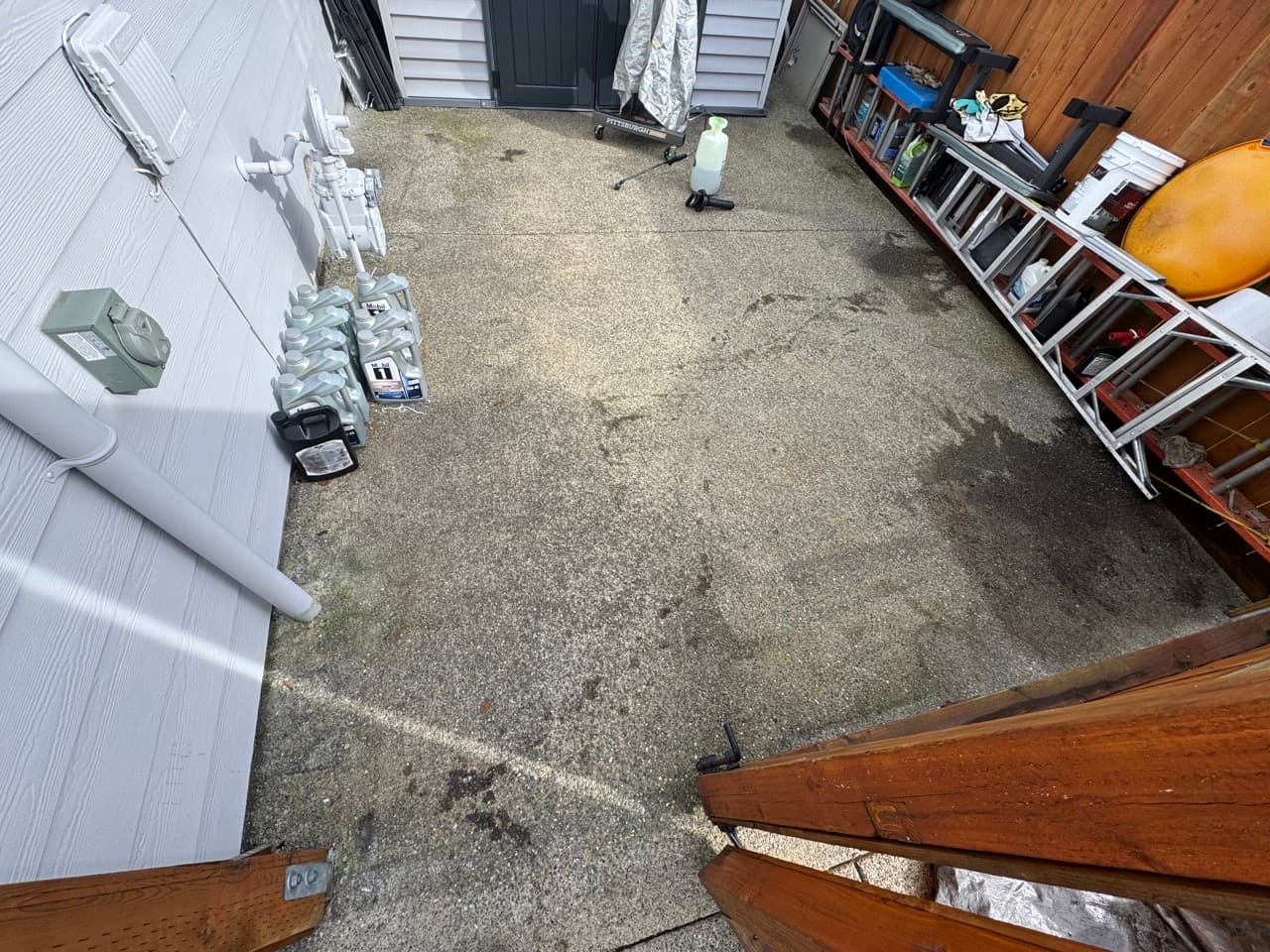 Oil Stain Removal — Before - Oil stain removal in King County WA — before