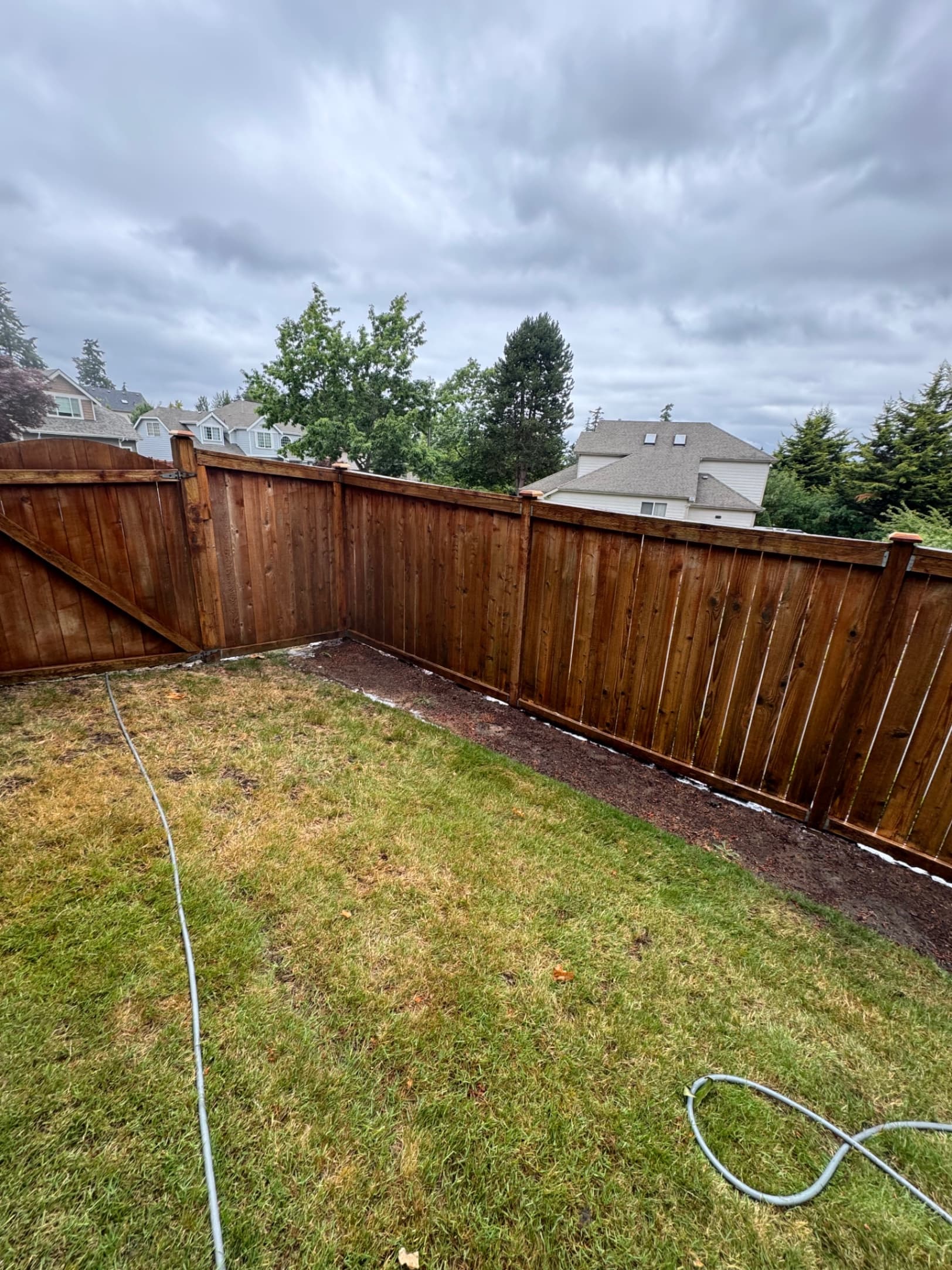Fence Cleaning & Restoration — Before - Fence Cleaning & Restoration in King County WA — after